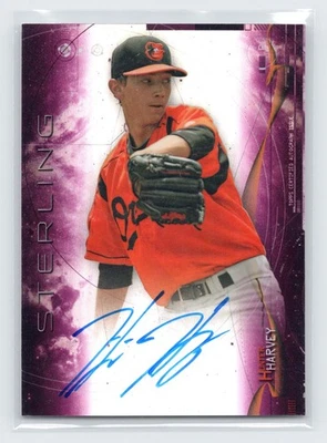 2014 Bowman Prospect Autographs Magenta Refractors #BSPA-HH Hunter Harvey #/99 - Image 1 of 2