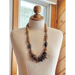 Collana di perline geometriche impilate vintage anni 70 - Foto 1 di 3