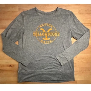 Yellowstone Dutton Ranch Logo grau Longsleeve Tops Unisex Größe M - Bild 1 von 5