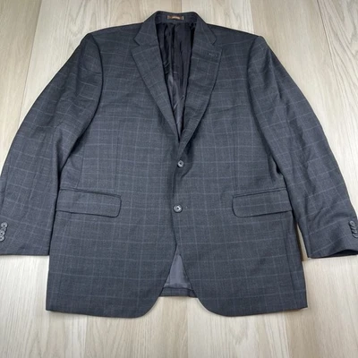 Peter Millar Windowpane 100% Wool 2 Button Blazer Sport Coat Jacket Men Size 44R - Image 1 of 4