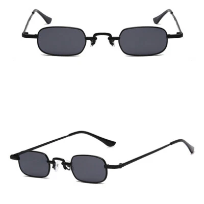 Gafas de sol pequeñas rectangulares tintadas UV400 de metal para hombre y mujer gafas de moda Foto 1 de 4