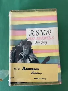 1954 RARE Vintage 1st Edition RSVP Elsa Maxwell's Own Story Hardcover Book Rarität - Bild 1 von 12