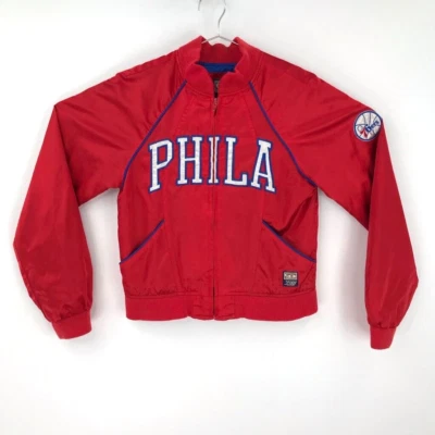 Philadelphia 76ers G-III Carl Banks Niños Chaqueta Roja Forrada Cremallera Manga Larga M Foto 1 de 4