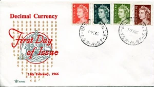1966 QEII 1c,2c,3c,4c - Royal FDC - Picture 1 of 2
