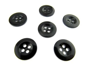 Round Black Four Hole Trouser Buttons - 18mm (CM101) - Picture 1 of 15