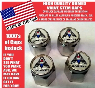 AMC Hornet American Motors Chrome Valve Stem Caps -Very Nice! Unique! - Image 1 of 4