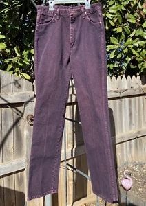 Vintage Men's Wrangler Jeans Purple Stonewashed Overdyed Denim 31x34 Made in USA - Picture 1 of 20