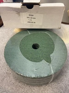 Paquete de 25 discos de fibra de resina de circón 7""x 7/8""x 36 grano 180 X 22 mm - Imagen 1 de 6