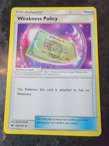 Weakness Policy 126/147 Uncommon Pokemon Burning Shadows - Picture 1 of 1