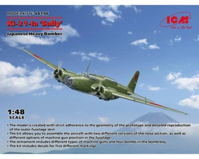 ICM Mitsubishi Ki-21-Ia 'Sally' Japanese Heavy Bomber 1:48 48196 modellismo - Immagine 1 di 4