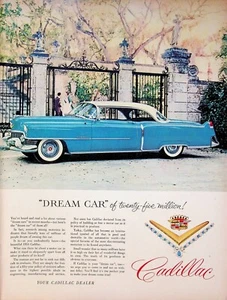 1954 Cadillac Automobile Sky Blue Dream Car Vintage 50s Print Ad Live Oak Trees - Picture 1 of 2