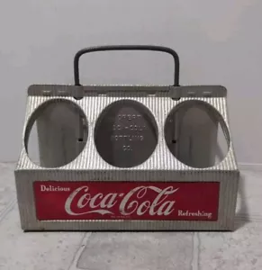 Portascatole Coca-Cola in alluminio 6 bottiglie vintage - Foto 1 di 5