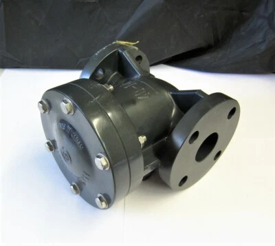 Asahi AV 40-1 1/2" Swing Gate Check Valve FKM 4 Bolt Flanges New Hi-PVC - Image 1 of 4