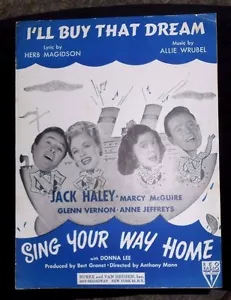 Partitura musical I'll Buy That Dream 1945 de Herb Magidson y Allie Wrubel - Imagen 1 de 3
