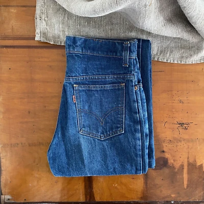 Vaqueros Levis Vintage Años 70 Azul Denim Hechos en USA Garra 42 Cremallera Foto 1 de 4