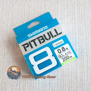Vea nuestro video de producto-SHIMANO PITBULL 8 línea trenzada PE#0,8-200m verde lima - Imagen 1 de 3