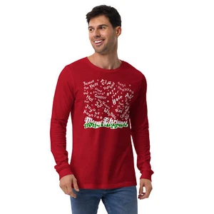 Christmas Snowfall in all the Holiday Seasons Greetings! Mens Long Sleeve Tee - Picture 1 of 9