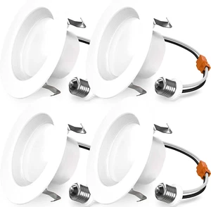Sunco 4 Pack Retrofit LED Recessed Lighting 4 Inch, 4000K Cool White, Dimmable C - Picture 1 of 12
