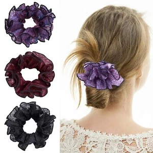 3Pcs Hair Scrunchies Large Chiffon Elastic Ties Hair Accessories for Women Girls - Picture 1 of 5