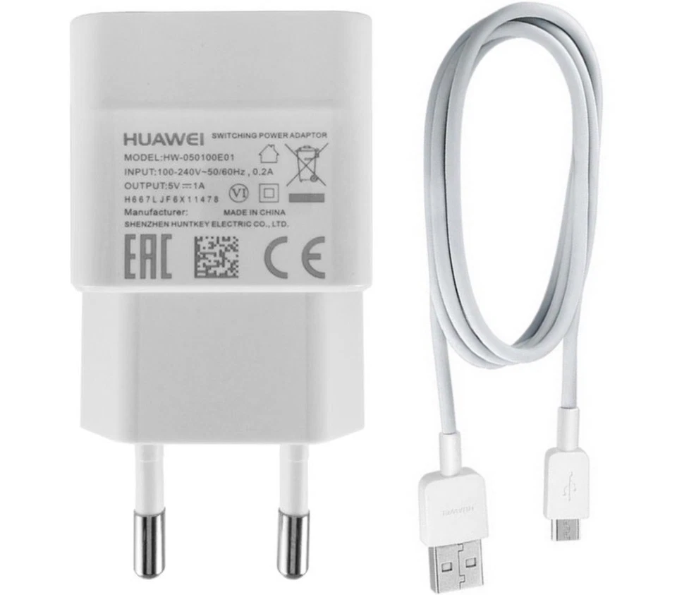 Original Huawei Ladegerät Netzteil Ladekabel Y3 Y5 Y6 II 2 Compact DualSim weiss - Bild 1 von 1