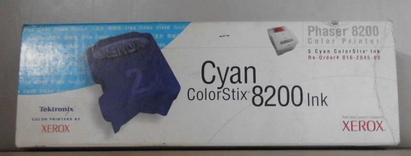 Tektronix  Xerox 016-2045-00  cyan ColorStix Phaser 8200 Ink 5 Sticks OVP B - Image 1 of 1