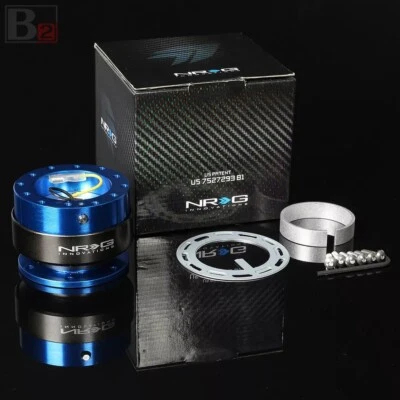 NRG Gen 2.0 Blue Steering Wheel Quick Release Hub Kit Universal Fitment - Image 1 of 4