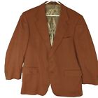 GLOBAL APPAREL 100% Cashmere Blazer Suit Jacket Tan Brown Men's 44 Long 2 Button