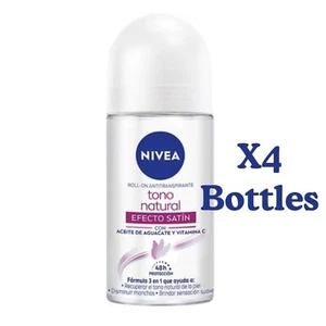 Nivea Tono Natural 4 pack (whitening) Roll on antitranspirante  Efecto Satin - Picture 1 of 1