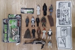 Star Wars Toys Vintage Figures Boba Fett Leia Darth Vader Speeder Bike See Photo - Picture 1 of 11
