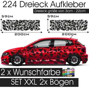 Dreiecke Camouflage Aufkleber Dekor Auto Eck Tarnmuster MARKENFOLIE - Picture 1 of 4