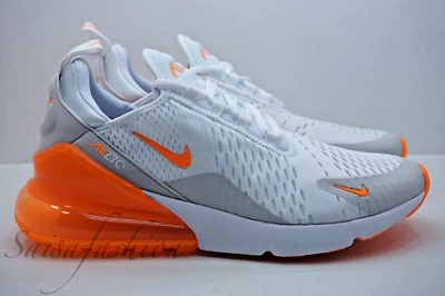 Nike Air Max 270 Blanco/Naranja Total-Gris Amplio AH6789 126 Para Mujer Talla 10 Foto 1 de 4