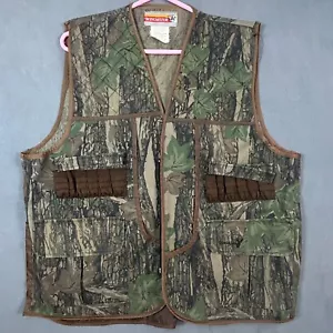 Vintage Winchester Hunting Vest Mens XL Rebark Conceal Camo Quilted Vest - Picture 1 of 11