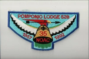 Lodge 528 Pomponie S-28 1992 NOAC 35th Anniversary OA flap - Picture 1 of 1
