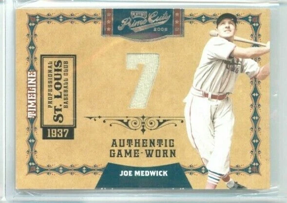 2008 Panini Prime Cuts Joe Medwick Timeline Relic #'ed 01/10 - Image 1 of 1