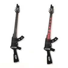 Haze HDE500BK Gun-Shaped(AK47) Electric Guitar,LED Lights on Rosewood Fretboard for sale