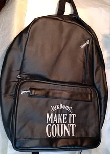 Jack Daniel's Make it Count Embroidered Black Back Pack bag Collectable Item - Picture 1 of 8