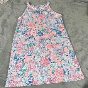 Crown And Ivy Kids Dress Starfish Seashells Size L Summer Sleeveless - Picture 1 of 6