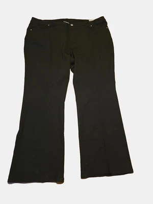 NUEVO Pantalones Catherines elásticos Bootcut para mujer talla grande 28W negros bolsillos Foto 1 de 4