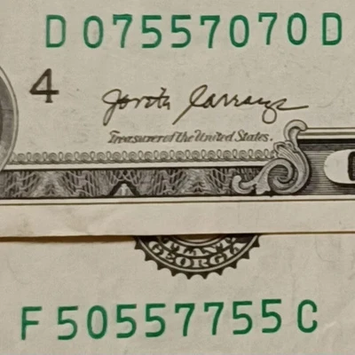 Fancy Serial Number Trinary Misscut lot pair - Image 1 of 4