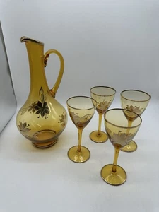 Bohemian Crystal Wine Decanter Set. - Picture 1 of 13