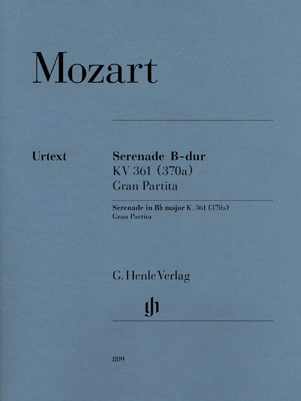 Mozart Gran Partita Bb Major K361 for Oboe Clarinet Horn Henle Urtext Music Book - Image 1 of 1