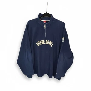 Suéter polar vintage Reebok Superbowl XXXVII 2003 para hombre talla 2XL azul 1/4 cremallera - Imagen 1 de 10
