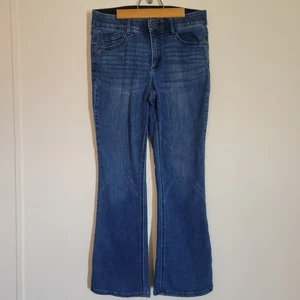 Democracy Jeans Damen 8p AB Solution Bootcut Stretch Blau Denim Ankle - Bild 1 von 9