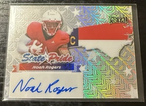 2025 Leaf Metal Football State Pride Silver Mojo Auto 3/5 Noah Rogers #SP-NR1 - Bild 1 von 3