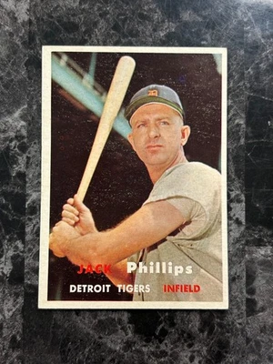 1957 Topps - Scarce Series Jack Phillips #307 EXMT @QQ04  - Image 1 of 2