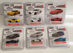 Set 6 Jada JDM Tuners 1:64 Toyota Supra AE86 Datsun 510 Nissan GTR Skyline New - Picture 1 of 22