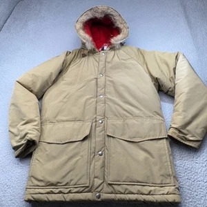 Vintage Woolrich Jacke Herren Small Chore Wolle gefüttert Kapuze Kojotenfell Parka USA - Bild 1 von 15