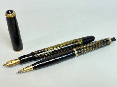 Pluma Estilográfica Pelikan 400NN Lápiz 450 Set Rayas Tortuga Oro 14K Nuevo en Caja Foto 1 de 4