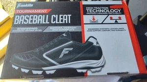 Botines de béisbol Franklin Sports juveniles talla 1 negros NUEVOS EN CAJA unisex - Imagen 1 de 5