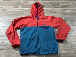 Patagonia Micro D Snap-T Fleece Jacket Full Zip Hoodie Sweater Kids Large 12 Vtg - Picture 1 of 5
